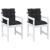 Set de perne pentru scaun cu spătar joasă 2 pcs Melanj negru GartenMobel Dekor