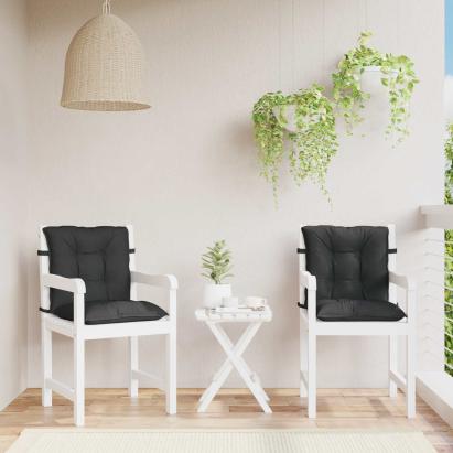 Set de perne pentru scaun cu spătar joasă 2 pcs Melanj negru GartenMobel Dekor