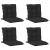 Set de perne pentru scaun cu spătar joasă 4 pcs Melanj negru GartenMobel Dekor