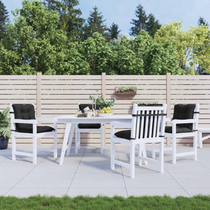 Set de perne pentru scaun cu spătar joasă 4 pcs Melanj negru GartenMobel Dekor