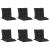 Set de perne pentru scaun cu spătar joasă 6 pcs Melanj negru GartenMobel Dekor