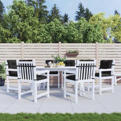 Set de perne pentru scaun cu spătar joasă 6 pcs Melanj negru GartenMobel Dekor