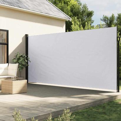 Copertina laterală retractabilă, alb, 200x500 cm GartenMobel Dekor