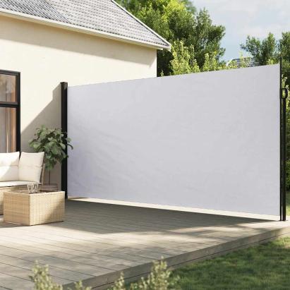 Copertină laterală retractabilă, alb, 220x600 cm GartenMobel Dekor