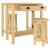 Set mobilier de bar, 3 piese, lemn masiv de pin GartenMobel Dekor