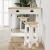 Set mobilier de bar, 3 piese, alb, lemn masiv de pin GartenMobel Dekor
