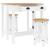 Set mobilier de bar, 3 piese, alb, lemn masiv de pin GartenMobel Dekor