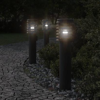 Lampă exterioară de podea, negru, 60 cm, oțel inoxidabil GartenMobel Dekor