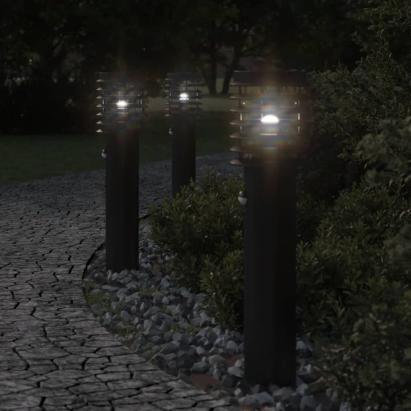 Lampă exterioară de podea cu senzor, negru, 60 cm, oțel inox GartenMobel Dekor