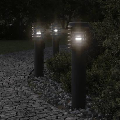 Lampă exterioară de podea cu priză, negru, 60 cm, oțel inox GartenMobel Dekor