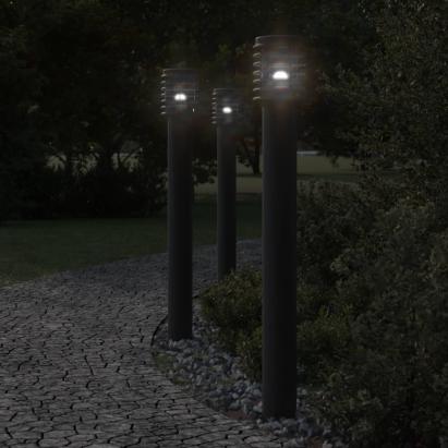 Lampă exterioară de podea cu priză, negru, 110 cm, oțel inox GartenMobel Dekor