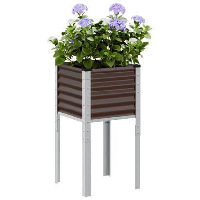 Jardinieră de grădină maro 45x45x88 cm oțel GartenMobel Dekor