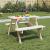 Masă picnic pentru 4 copii, orificiu umbrelă, lemn masiv brad GartenMobel Dekor