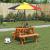 Masă picnic pentru 4 copii, orificiu umbrelă, lemn masiv brad GartenMobel Dekor