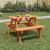 Masă picnic pentru 4 copii, orificiu umbrelă, lemn masiv brad GartenMobel Dekor