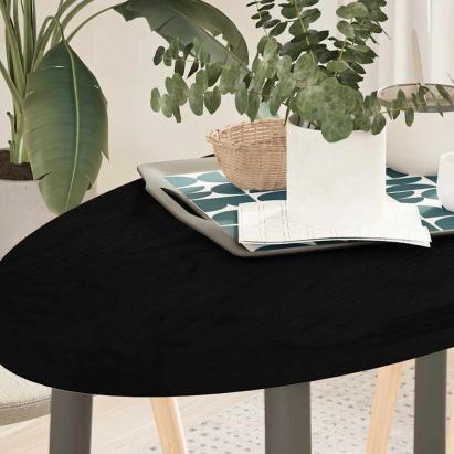 Blat de masă maro închis 100x50x4 cm lemn masiv de stejar oval GartenMobel Dekor