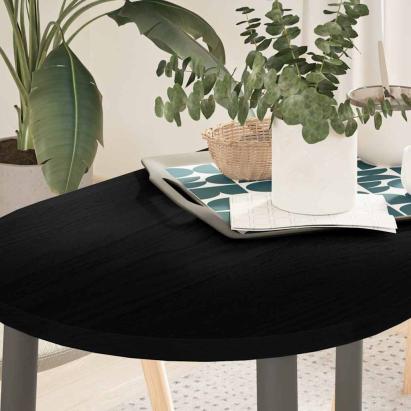 Blat de masă maro închis 100x50x2 cm lemn masiv de stejar oval GartenMobel Dekor