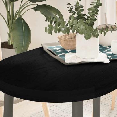 Blat de masă maro închis 100x50x4 cm lemn masiv de stejar oval GartenMobel Dekor