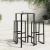 Masă de bar, negru, 50x50x110 cm, oțel vopsit electrostatic GartenMobel Dekor