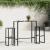 Masă de bar, negru, 100x50x110 cm, oțel vopsit electrostatic GartenMobel Dekor
