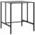 Masă de bar, negru, 100x100x110 cm, oțel vopsit electrostatic GartenMobel Dekor