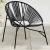 Scaun ouă de grădină Negru Poly Rattan GartenMobel Dekor