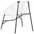 Set scaune de grădină 3 buc Poly Rattan alb și negru GartenMobel Dekor