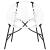 Set scaune de grădină 3 buc Poly Rattan alb și negru GartenMobel Dekor