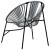 Set scaune de grădină 3 buc Polyrattan negru și gri deschis GartenMobel Dekor