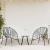 Set scaune de grădină 3 buc Polyrattan negru și gri deschis GartenMobel Dekor