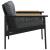 Set mobilier de balcon, 4 piese, cu perne, negru, oțel GartenMobel Dekor