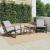 Set mobilier de balcon, 4 piese, cu perne, negru, oțel GartenMobel Dekor