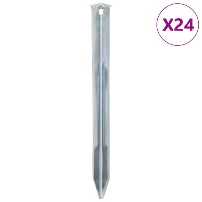 Țăruși de cort, 24 buc., 22 cm, Ø7 mm, oțel galvanizat GartenMobel Dekor