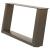 Picioare pentru măsuță de cafea în formă de U, 2 buc., oțel natural, 70x(30-31) cm GartenMobel Dekor