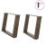 Picioare pentru masă de cafea în formă de U, 2 buc., oțel natural, 70x(42-43) cm GartenMobel Dekor
