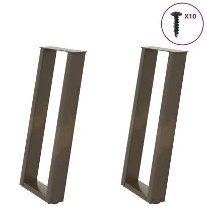 Picioare de masă consolă în formă de U, 2 buc., oțel natural, 28x(72-73) cm GartenMobel Dekor
