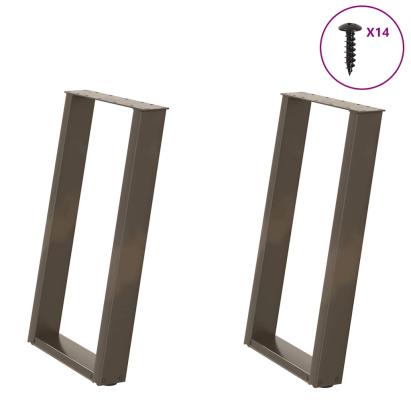 Picioare de masă în formă de U, 2 buc., oțel natural, 50x(72-73) cm GartenMobel Dekor