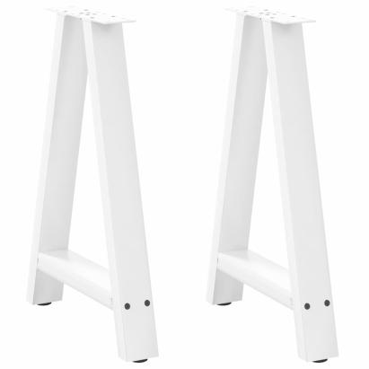 Picioare de masă în formă de A, 2 buc., alb, 50x(72-73) cm, oțel GartenMobel Dekor