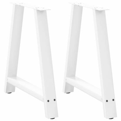 Picioare de masă în formă de A, 2 buc., alb, 70x(72-73) cm, oțel GartenMobel Dekor