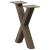 Picioare pentru măsuță de cafea în formă de X, 2 buc., oțel natural, 30x(30-31) cm GartenMobel Dekor