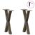 Picioare pentru masă de cafea în formă de X, 2 buc., oțel natural, 38x(42-43) cm GartenMobel Dekor