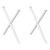 Picioare de masă în formă de X, 2 buc., alb, 90x(72-73) cm, oțel GartenMobel Dekor
