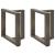 Picioare pentru măsuță de cafea în formă de T, 2 buc., negru, 50x25x(42-43) cm, oțel GartenMobel Dekor