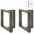 Picioare pentru măsuță de cafea în formă de T, 2 buc., negru, 50x25x(42-43) cm, oțel GartenMobel Dekor