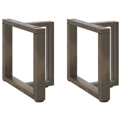 Picioare pentru măsuță de cafea în formă de T, 2 buc., negru, 50x25x(42-43) cm, oțel GartenMobel Dekor