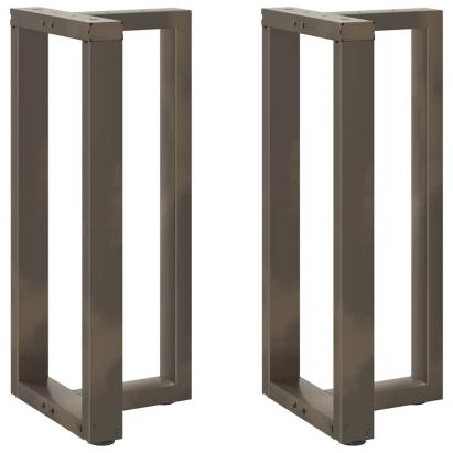 Picioare de masă de bar în formă de T, 2 buc., negru, 50x35x(90-91) cm, oțel GartenMobel Dekor