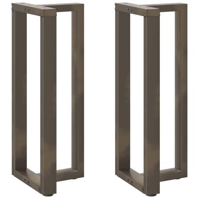 Picioare de masă de bar în formă de T, 2 buc., negru, 40x35x(100-101) cm, oțel GartenMobel Dekor