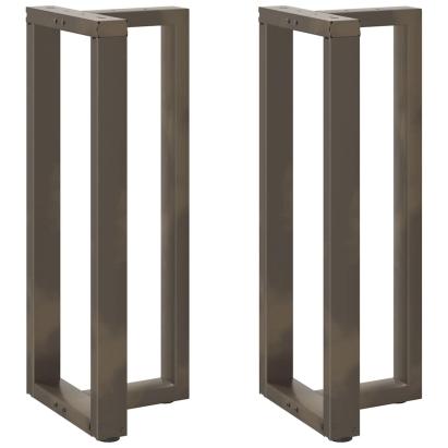 Picioare de masă de bar în formă de T, 2 buc., negru, 50x35x(100-101) cm, oțel GartenMobel Dekor