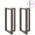Picioare de masă de bar în formă de T, 2 buc., negru, 60x35x(100-101) cm, oțel GartenMobel Dekor
