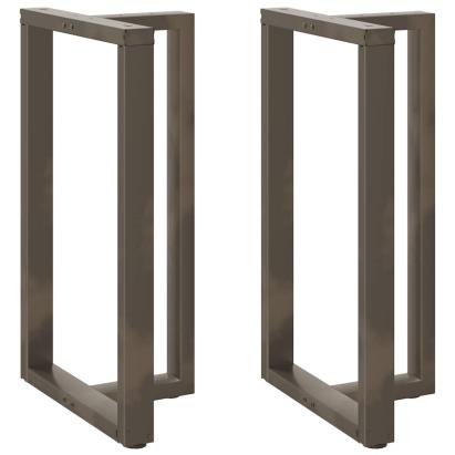 Picioare de masă de bar în formă de T, 2 buc., negru, 60x35x(100-101) cm, oțel GartenMobel Dekor